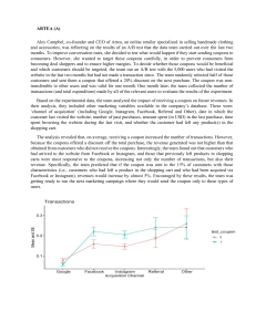 Artea: A/B Testing for Coupon Targeting