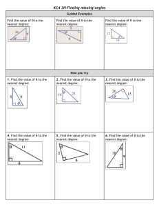 YR9 Mathematics Triangles - Finding missing angles