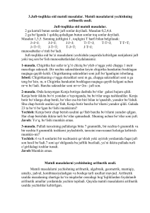 3.Juft-toqlikka oid matnli masalalar.Matnli masalalarni yechishning arifmetik usuli.