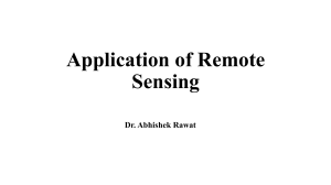 Application of Remote Sensing