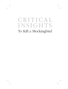 (Critical insights) Lee, Harper Noble, Donald - To kill a mockingbird by Harper Lee-Salem Press (2010)