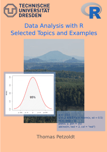 DATA ANALYSIS WITH R SELECTED TOPICS AND EXAMPLES