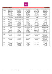 8th GRADE - Time Table
