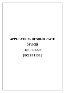 APPLICATIONS OF SOLID STATE DEVICES