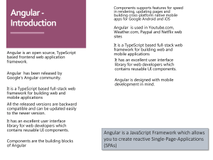 Angular - Introduction