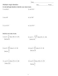 04 - Multiple-Angle Identities pages 1 - 4