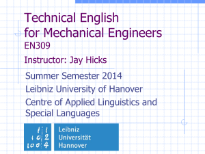 Technical English for Mechanical Engineers