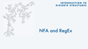 Lecture 18 - NFA and RegEx