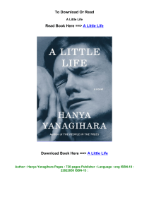 DOWNLOAD ePub A Little Life BY Hanya Yanagihara