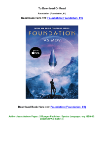 pdf download Foundation Foundation  1 by Isaac Asimov