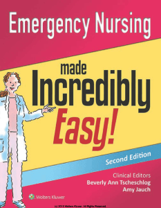 (Incredibly Easy! Series®) Lippincott  Williams & Wilkins - Emergency Nursing Made Incredibly Easy!-LWW (2014)