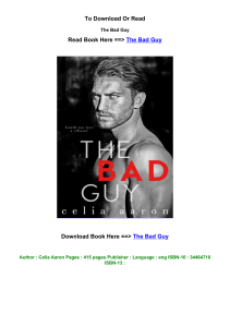 download epub The Bad Guy By Celia Aaron