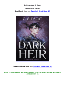 Download ePub Dark Heir Dark Rise  2 By C S Pacat