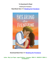 Download Pdf Breaking the Friendzone BY May Lynn