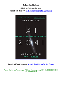 EPUB download AI 2041 Ten Visions for Our Future BY Kai Fu Lee