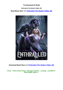 Download EPub Enthralled The Spider s Mate  2 By Tiffany Roberts