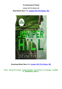 DOWNLOAD EPUB Juniper Hill The Edens  2 BY Devney Perry