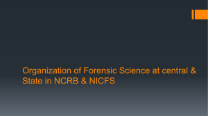 Organisation of FS at central & State in NCRB & NICFS