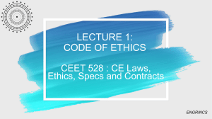  Code of Ethics of CE