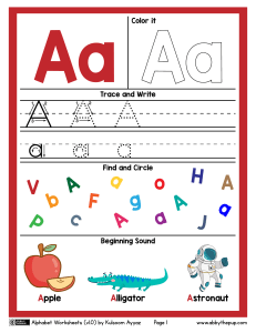 Alphabet Worksheets