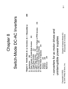 DC-AC Inverters OVERVIEW