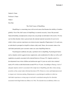 Step 3 Essay-The chief causes of shoplifting.edited