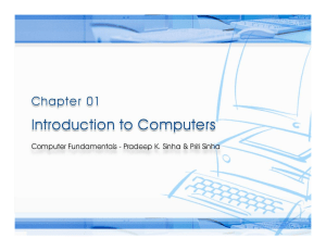 Computer Fundamentals: Introduction to Computers