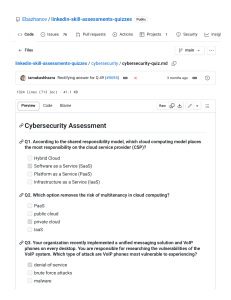 Cybersecurity   linkedin-skill-assessments-quizzes