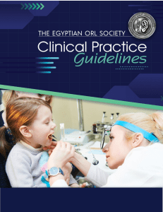 Clinical Practice Guidelines 2021 - Egyptian ORL Society