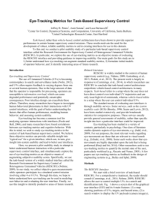 Eye-Tracking Metrics for Task-Based Supervisory Control