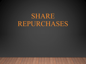 16. share repurchases