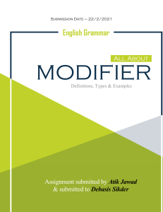 Modifiers in English