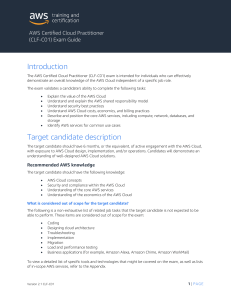 AWS Certified Cloud Practitioner Exam Guide (CLF-C01)