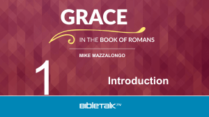 Introduction to Grace in Romans