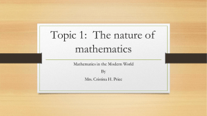GE 04 - Mathematics in the Modern World-Topic 1 – The Nature of Mathematics-CBT 1A