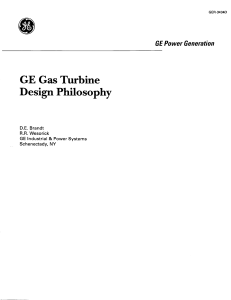 GE Power Generation GE Gas Turbine Desig