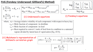 Fenskey-Underwood-Gilliland procedure