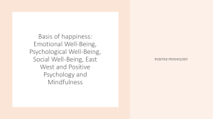 basis of happiness East and West Positive Psychology
