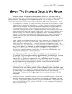 Hansen F (412416180) - Enron The Smartest Guys in the Room