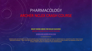 Archer NCLEX Pharmacology crash course - Webinar - Copy