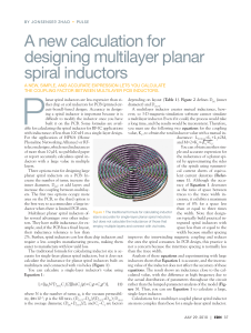 A new calculation for designing multilayer planar spiral inductors PDF