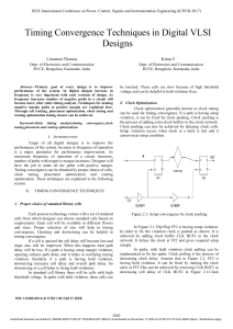 Timing convergence techniques in digital VLSI designs