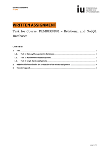 Task Written Assignment DLMBIRND01