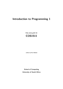 COS1511 Study Guide