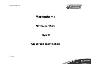 N20 Physics Markscheme