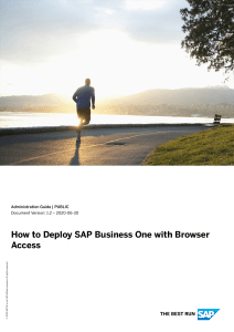 How to Deploy SAP Business One with Browser Access