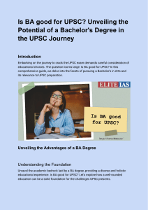 Is BA good for UPSC