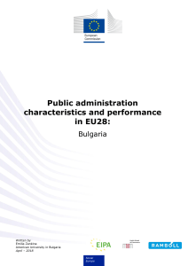 Public Administration in Bulgaria: EU28 Report