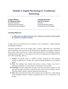 Digital Marketing vs. Traditional marketing