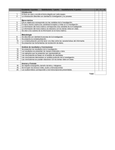 Lista de verificación para evaluación de investigación